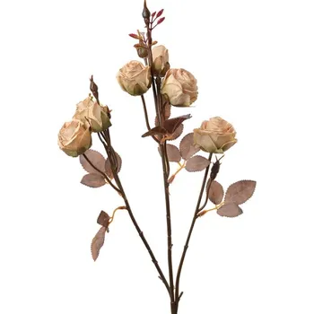 umělá květina Umělá květina bílá větvička růže - 73 cm