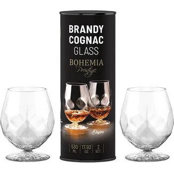 Sklenice BOHEMIA PRESTIGE DESIRE SKLENICE NA KOŇAK V TUBĚ 530 ML SADA 2KS