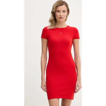 Dámské šaty Šaty Calvin Klein Jeans LV047B266G červená 33X, vel. XXS