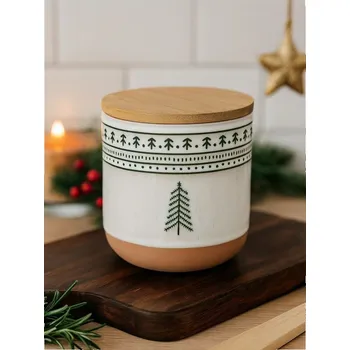 Dóza na potraviny Sinsay - Vánoční nádoba na potraviny s víkem - krémová - 203CW-01X - 203CW-01X-ONE