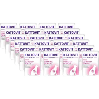Krmivo pro kočku Kattovit Diabetes/Gewicht losos 24x85g sáček
