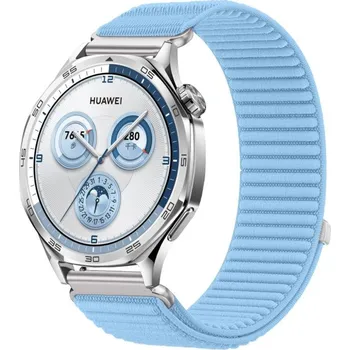 Ostatní příslušenství k chytrým hodinkám VSECHNONAMOBIL 131090 NYLON Univerzální řemínek pro smart hodinky - šířka 18mm světle modrý