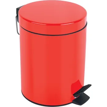 Odpadkový koš Spirella pedálový odpadkový koš Sydney, červený, ocel, 3 l