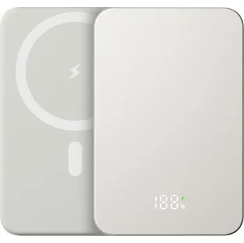 Powerbanka UltraThin MagSafe Powerbanka 10000 mAh, PD20W + 15W bezdrátově, stříbrnošedá