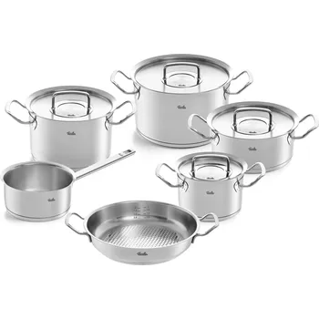 Pánev Sada hrnců ORIGINAL PROFI + servírovací pánev ORIGINAL PROFI, 6 ks, Fissler