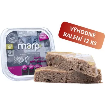 Krmivo pro psa Marp Natural Plus vanička pro psy krůtí s lososem 12x150g