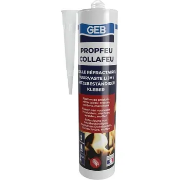 Žáruvzdorné lepidlo GEB COLLAFEU 310 ml speciálně určené k lepení a montáži žáruvzdorných dílů a