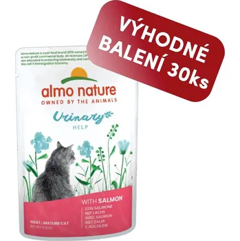 Krmivo pro kočku Almo Nature Holistic Urinary Help - s lososem 70g výhodné balení 30ks