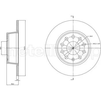 Brzdový kotouč Brzdový kotouč METELLI 23-1863C