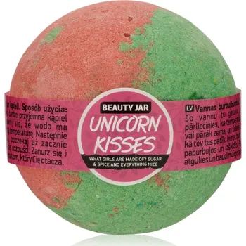 Sprchový gel Beauty Jar Unicorn Kisses koupelová bomba s vůní rebarbory a jahod 150 g