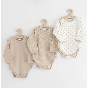 Kojenecký body Kojenecké celorozepínací body New Baby Classic II Uni 3ks béžové