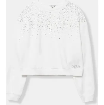 Chlapecká mikina Dětská bavlněná mikina Guess J6RQ13.KA6R4.PPY2 bílá 00X, vel. 158-166