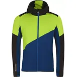 PROGRESS Progress Territory HOODY pánská funkční sportovní mikina, černá/limetka/petrol velikost L