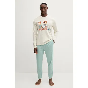 Dámské pyžamo Bavlněné pyžamo United Colors of Benetton 30964P02Y béžová 80X, vel. S