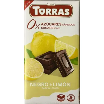 Čokoláda Torras Čokoláda bez cukru hořká s citronem
