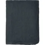 Lněný ubrus 160x300 cm Broste GRACIE - šedočerný černá