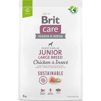 Pro psa Brit Care Dog Sustainable Junior Large Breed – Chicken and Insect 3 kg EXPIRACE květen (16.5.2026)