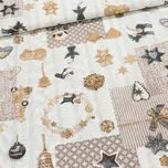 Směsové plátno Vada béžová vánoční…