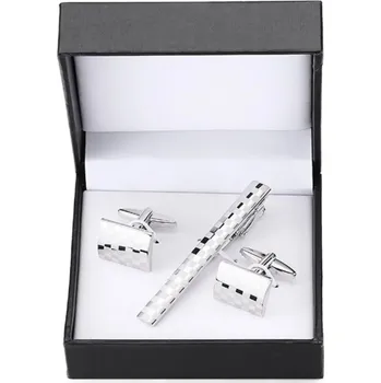 Manžetový knoflíček Gaira Manžetové knoflíčky a spona na kravatu 70942, Barva stříbrná