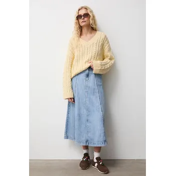 Pánský svetr Bavlněný svetr Medicine RS26-SWD101 žlutá 10X, vel. M