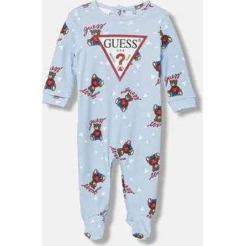 Kojenecký overall Kojenecké bavlněné dupačky Guess H6RW00.KA6W4.PPY2 modrá 50X, vel. 62-68