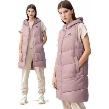 Dámská vesta DÁMSKÁ VESTA VESTA 4F PROŠÍVANÁ KAPUCE L