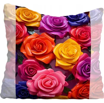 Polštář Povlak na polštář s květinami 20x20 cm