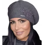 Baret šedý univerzální velikost akryl