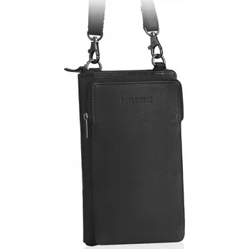 Kabelka Betlewski kabelka přes rameno přírodní kůže černá