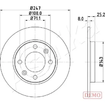 Brzdový kotouč Brzdový kotouč ASHIKA 61-00-0615C