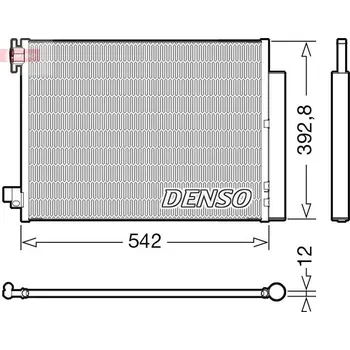 Výparník klimatizace Kondenzátor, klimatizace DENSO DCN37004