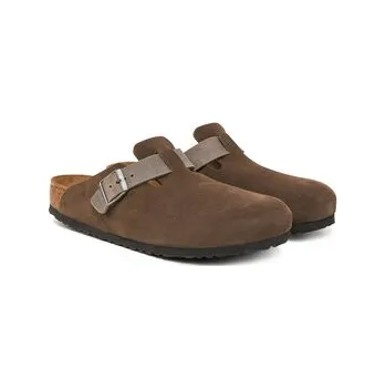 Pánské pantofle Nazouváky Birkenstock Boston zamsz 1029210 Hnědá 44