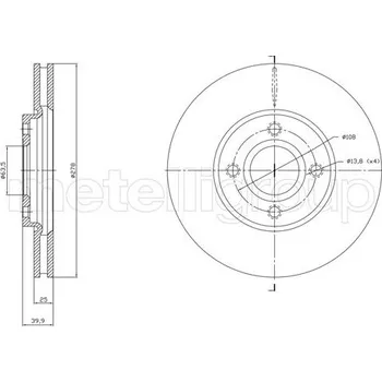 Brzdový kotouč Brzdový kotouč METELLI 23-1768C