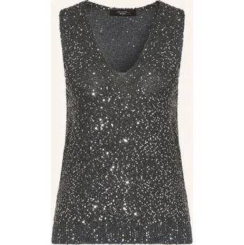 Weekend Max Mara Dámský Pletený Top Tempo S Flitry, tmavě...