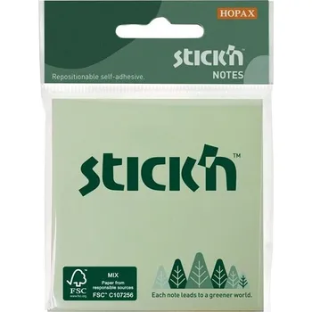 Samolepící bloček Bloček Hopax FSC, 76 x 76 mm, pastel, 3ks