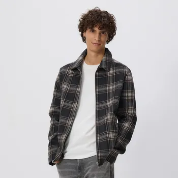 Pánská košile Reserved - Košile comfort fit s příměsí vlny - hnědá - 425GT-88P - 425GT-88P-XL