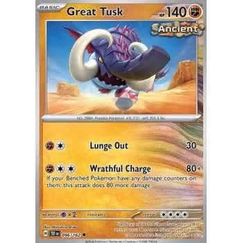 Sběratelská karetní hra Pokémon TEF 096/162 Great Tusk - Temporal Forces Stav: Near Mint, Verze: NORMAL