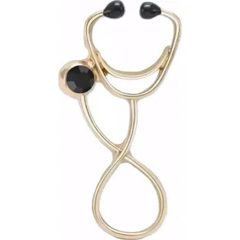 Brož Gaira® Brož Stethoscope 3777, Barva zlatá