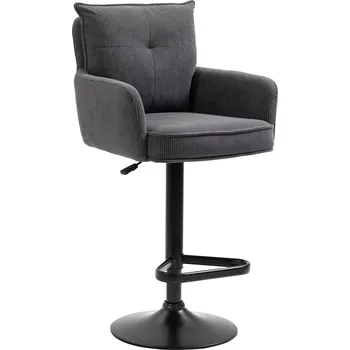 Barová židle Antracitová barová židle Falum 54 x 98-120 x 58 100% polyester, kov