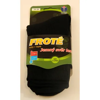 Dámské ponožky Novia Dámské froté ponožky Jemný svěr lemu Barva: Černá, Velikost: 26-27