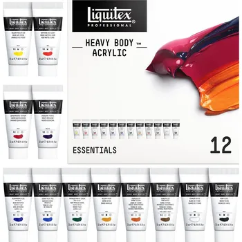 Vodová barva Akrylová barva Liquitex Heavy Body Essentials, sada 12 ks