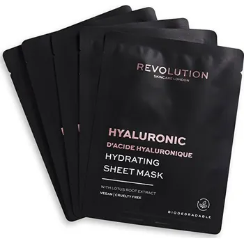 Pleťová maska Revolution Skincare Hyaluronic Acid sada pleťových masek pro intenzivní hydrataci 5 ks