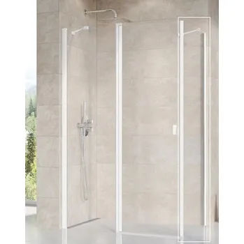 Ravak Chrom Boční stěna 80 Transparent bílá matná 9QV40E00Z1 CPS-80