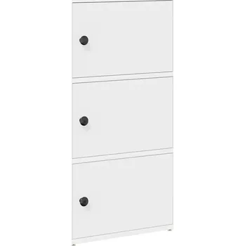 Knihovna Bílá knihovna/regál 40 x 24 x 77 cm s dvířky a policemi