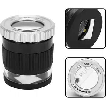 Lupa LUPA JUBILERSKA LED UV 30X LUPA PRO KLENOTNÍKY, HODINÁŘE A SBĚRATELE MINCÍ