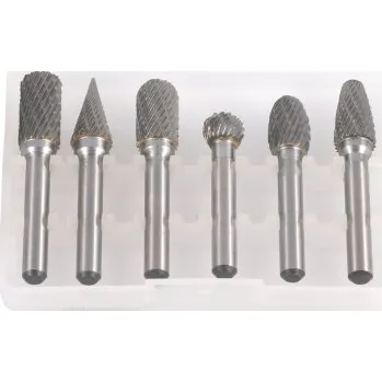 Fréza Rotační pilníky, různé druhy, stopka 6 mm, sada 6 ks - QUATROS QS14130