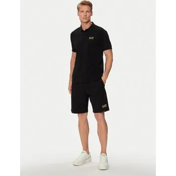 Pánské oblečení EA7 Emporio Armani Sportovní kraťasy 8NPS65 PJVRZ 0208 Černá Regular Fit 3XL
