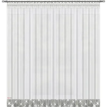 Záclona Fliying Voálová záclona L184-300/250 bílá se zirkony 300x250 cm