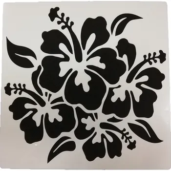 Šablona plastová pro kreativní tvoření - 15 x 15 - Květiny č.7