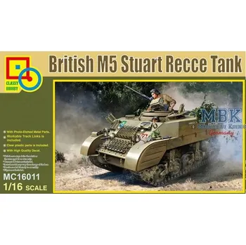 Plastikový model Classy Hobby 1/16 British M5 Stuart Recce tank